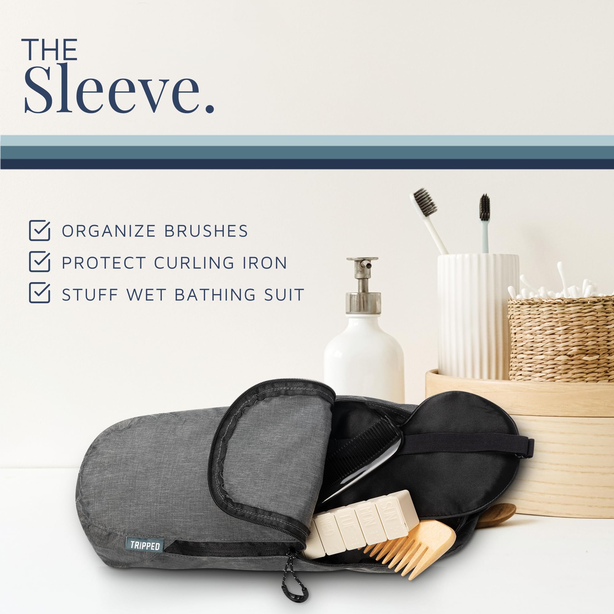 TRIPPED Accessory Organizer Pouch detachable layout for travel gear