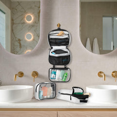 TRIPPED Toiletry Bag Set 311 liquid bag closeup highlights secure TSA-friendly storage.