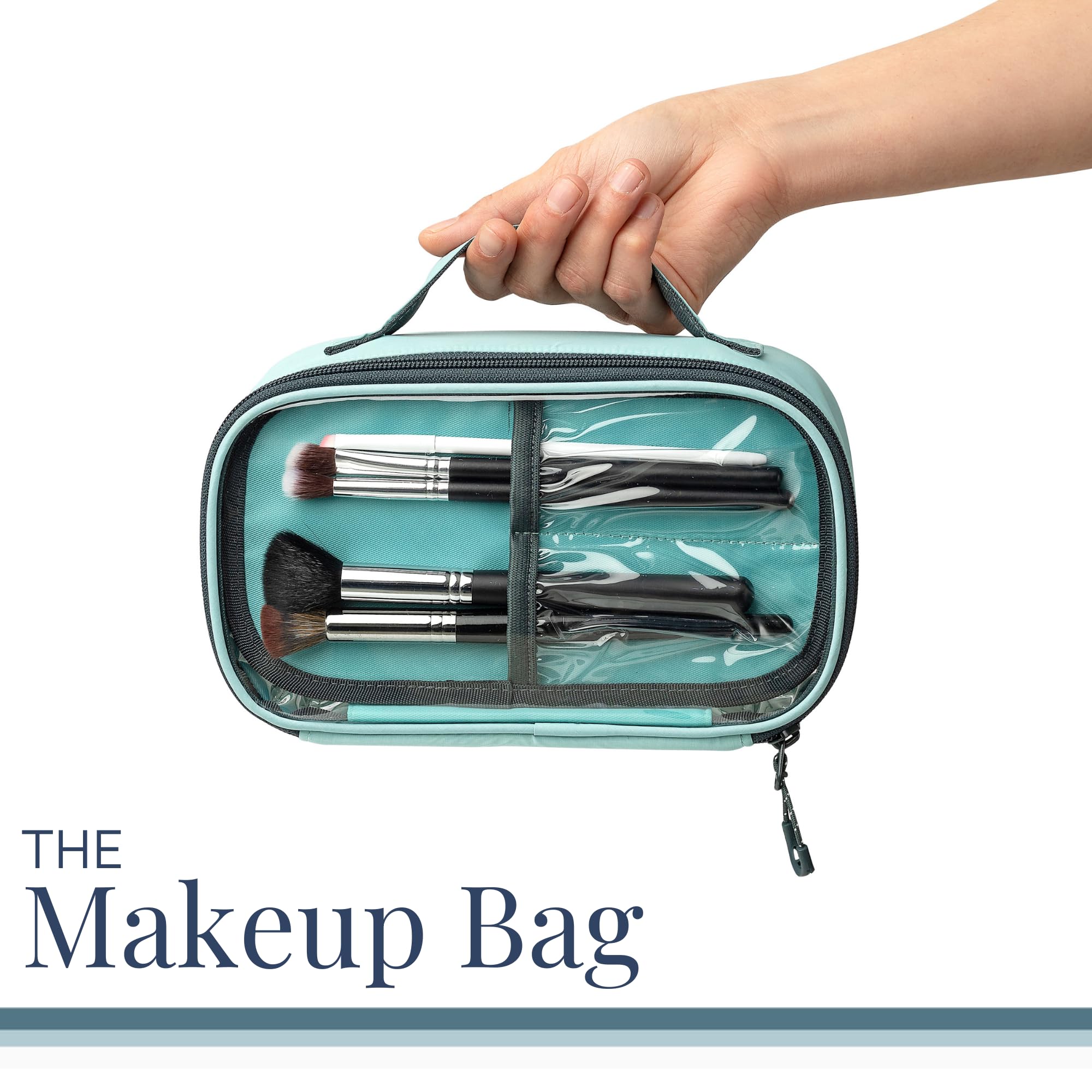 TRIPPED Toiletry Bag Set YKK zipper detail enhances durability