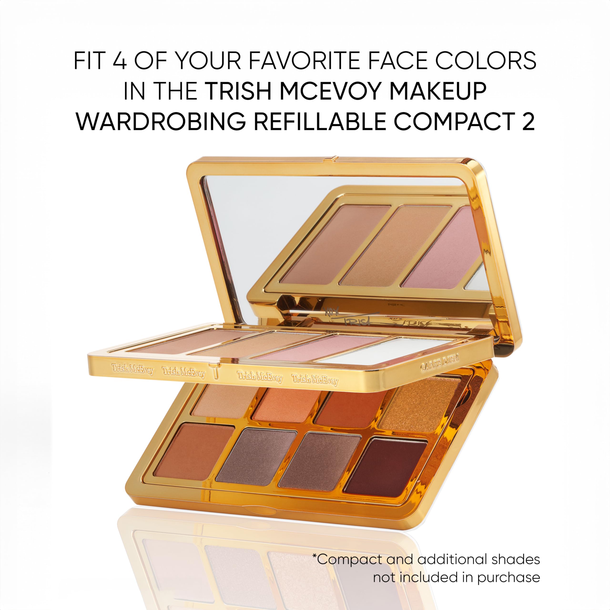 Trish McEvoy Dual-Level Compact—secure storage for travel touch-ups.