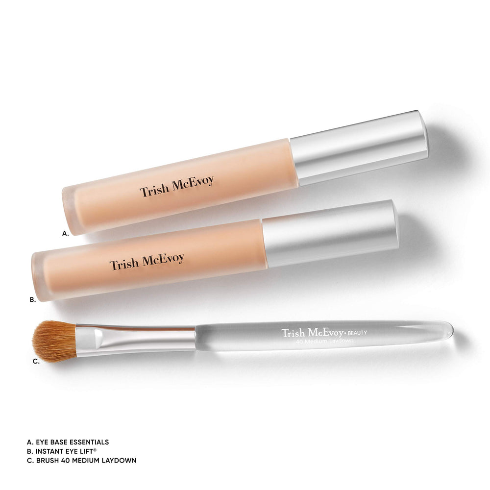 Trish McEvoy Eye Base Essentials Sand swirl-on demonstrates central-lid brightening.