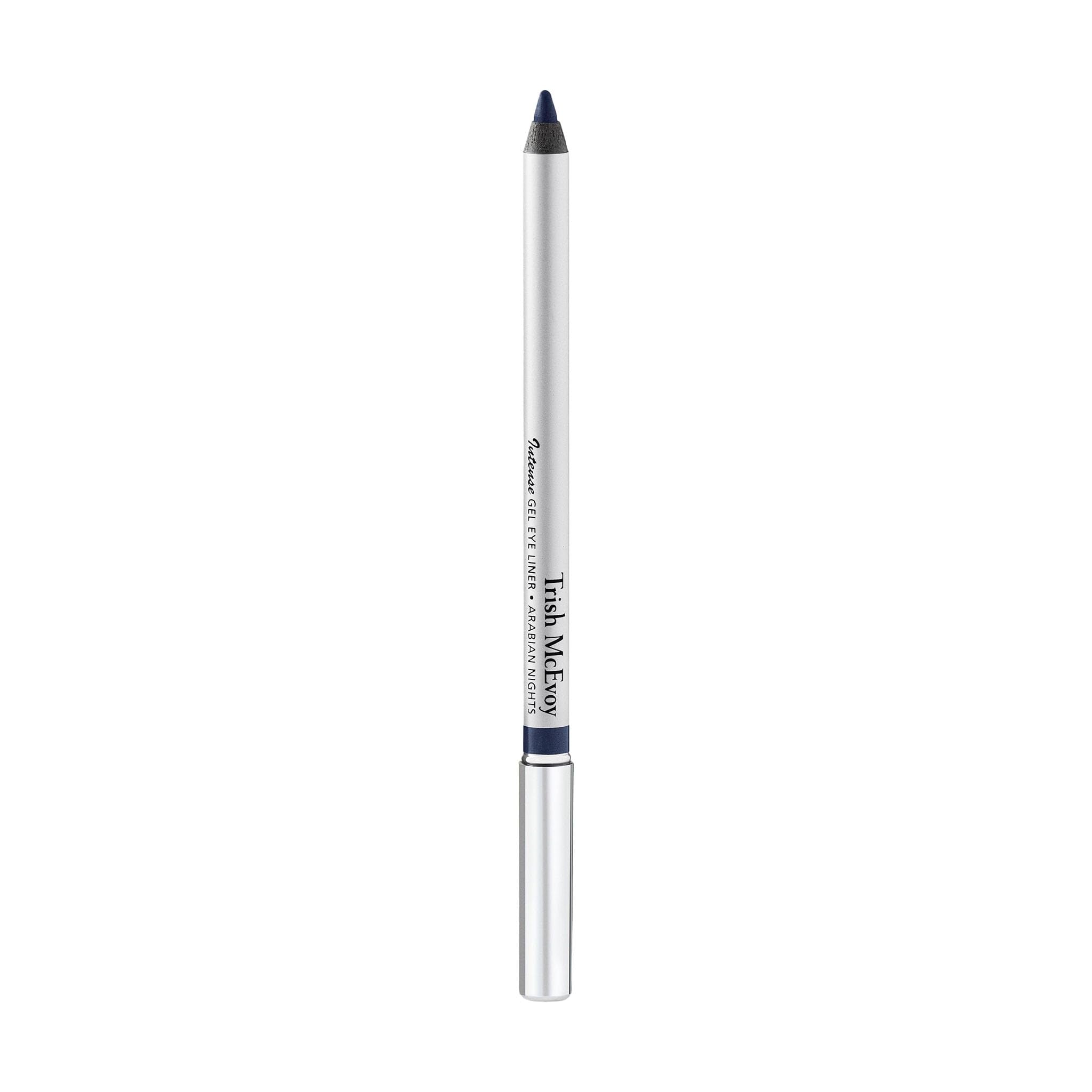 Trish McEvoy Intense Gel Eye Liner Arabian Nights application swatch shows smooth glide and long wear.