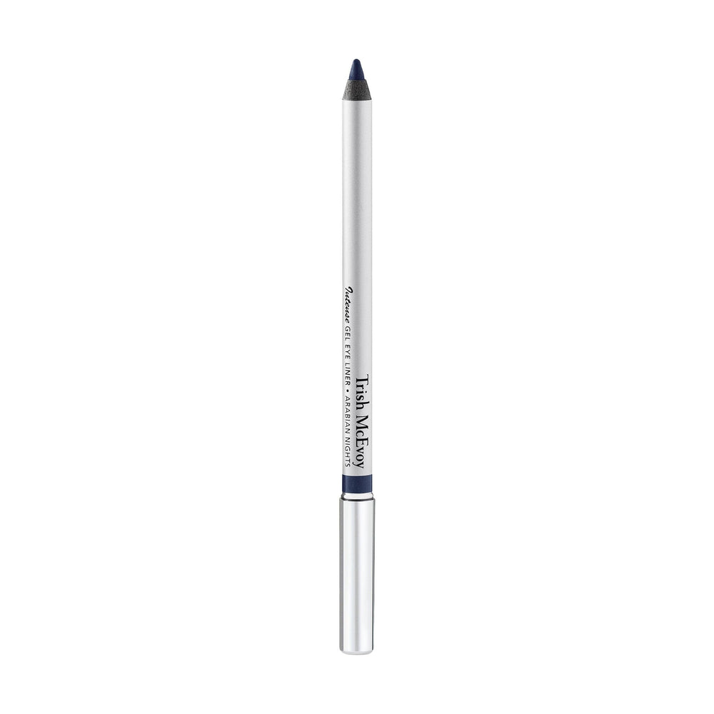 Trish McEvoy Intense Gel Eye Liner Arabian Nights application swatch shows smooth glide and long wear.