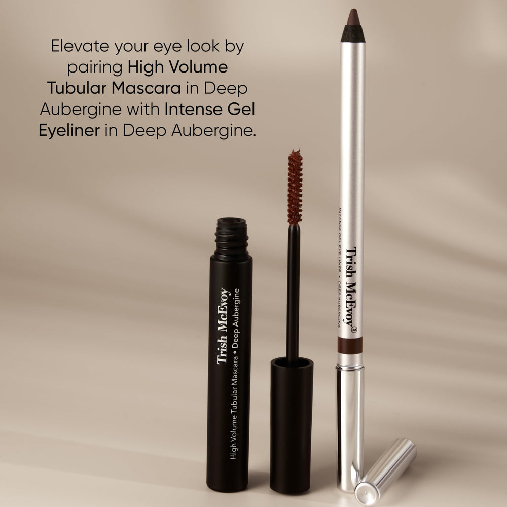 Trish McEvoy Intense Gel Eye Liner Deep Aubergine compact-packaging shows easy storage for on-the-go touch-ups.