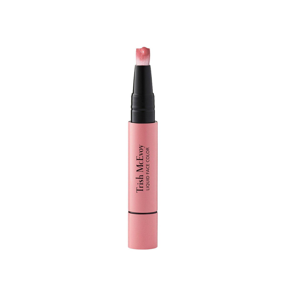 Trish McEvoy Liquid Face Color Glow bottle closeup showing lightweight gel texture for buildable color