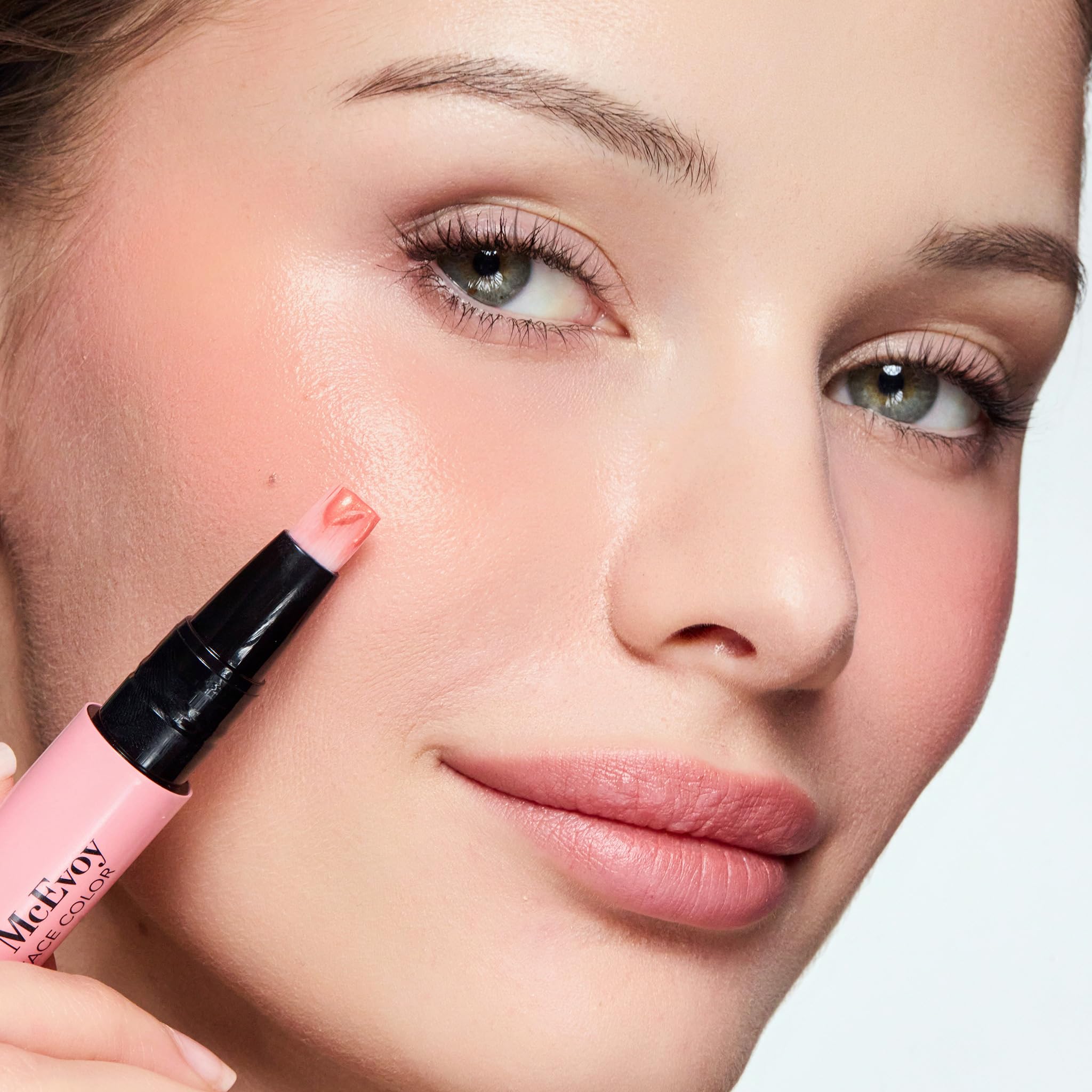 Trish McEvoy Liquid Face Color Glow finger blending for seamless finish