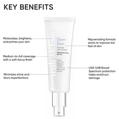Trish McEvoy SPF 30 radiance boost glow after application for makeup longevity