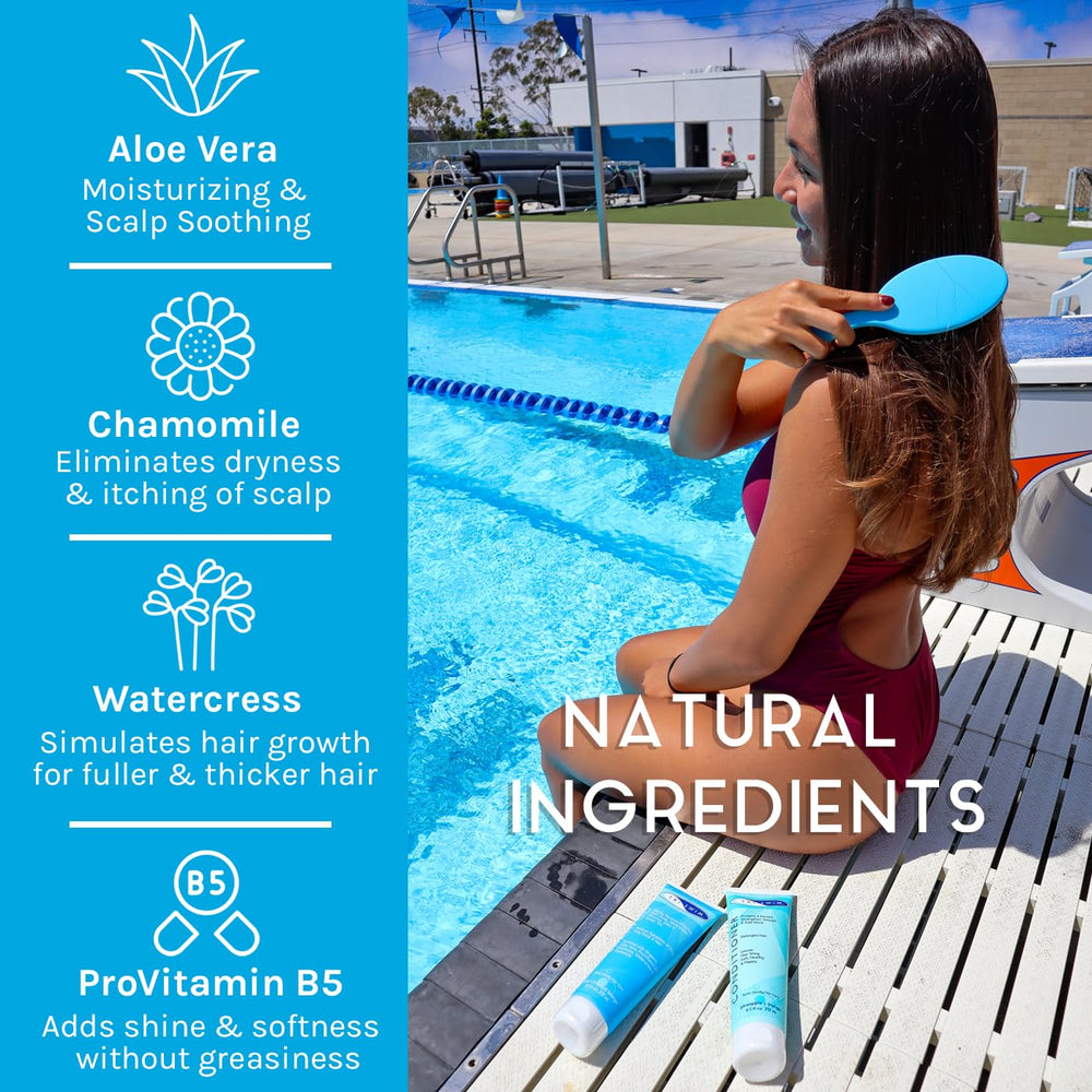 TRISWIM gift-set mesh bag showcases spa-ready chlorine care for swimmers.
