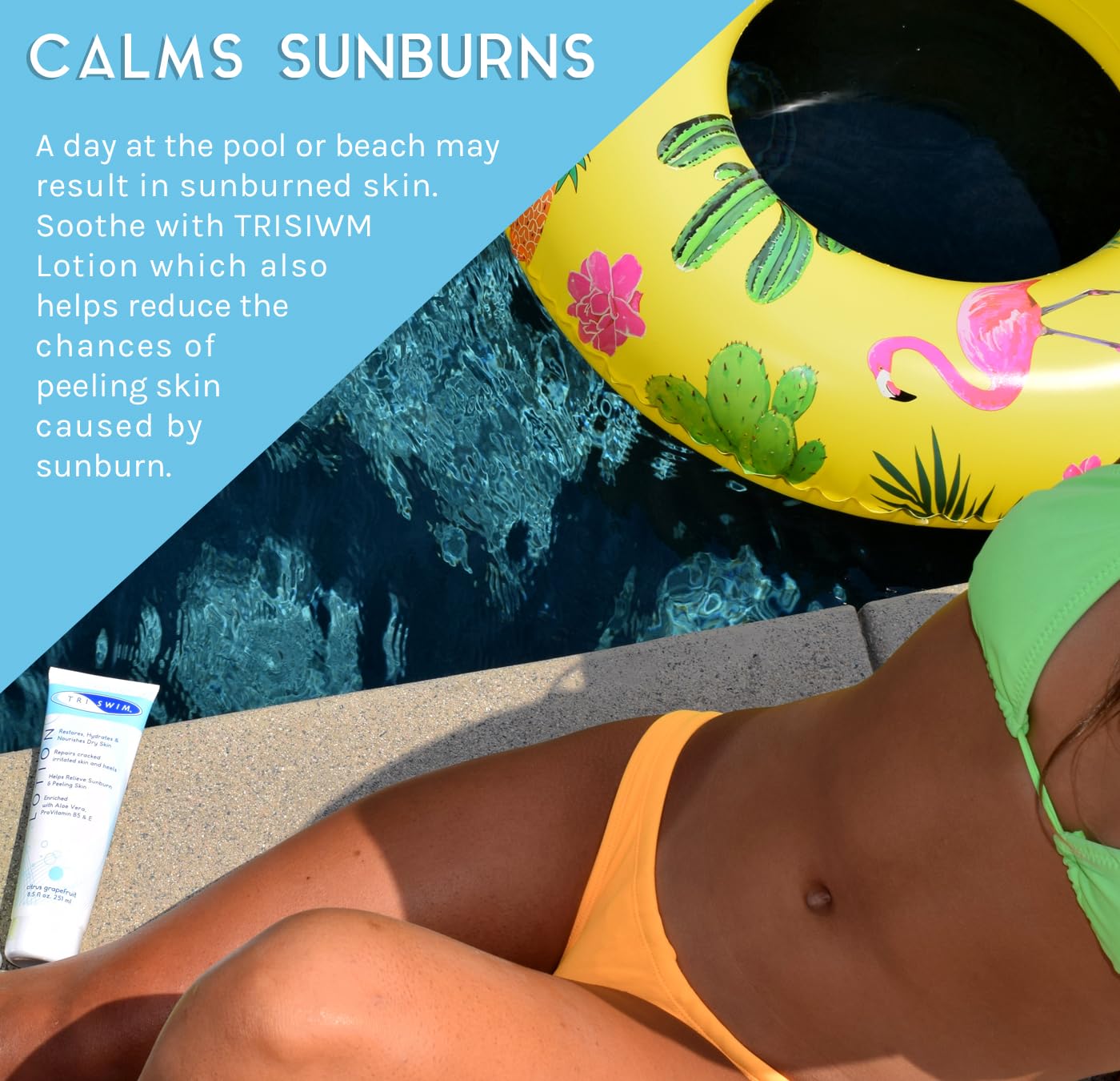 TRISWIM Swim Lotion Coconut Oil and Shea Butter deliver rich moisturization