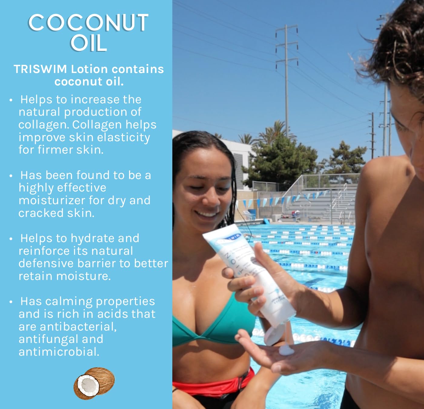 TRISWIM Swim Lotion Grapefruit scent adds a refreshing aroma