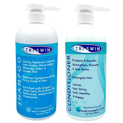 TRISWIM swim shampoo 32oz bottle for chlorine-damaged hair rejuvenation