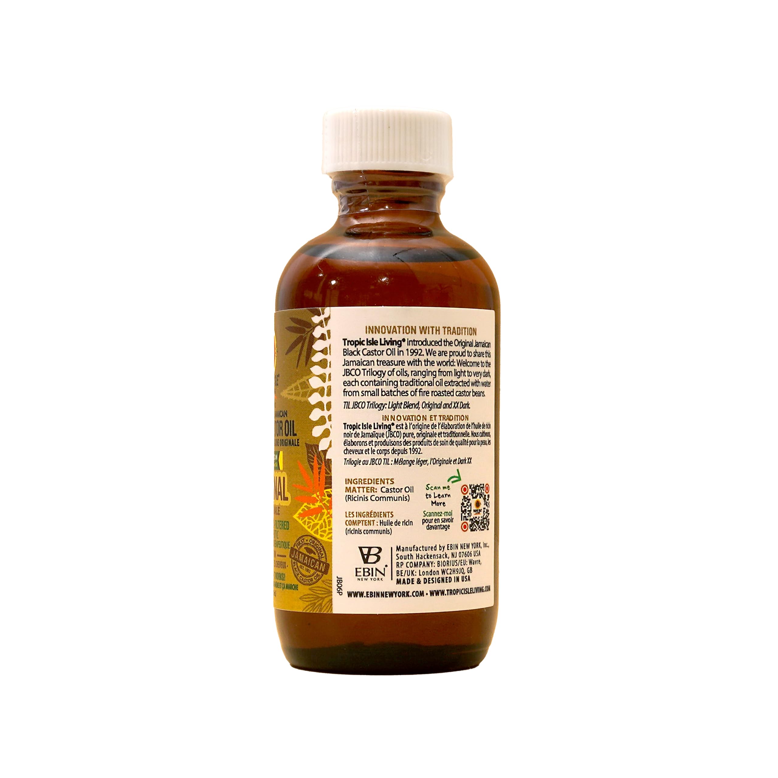 Tropic Isle Living Jamaican Black Castor Oil hot oil treatment for deep hydration.