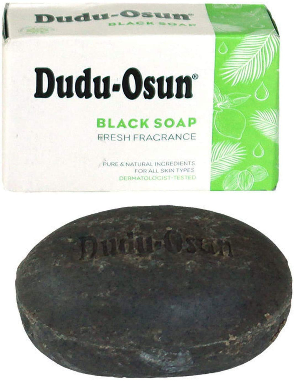 Tropical Naturals Dudu Osun soap lather closeup with creamy foam for comfortable cleansing.