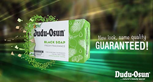 Tropical Naturals Dudu Osun usage scene suggesting a refreshing cleanse after daily activities.