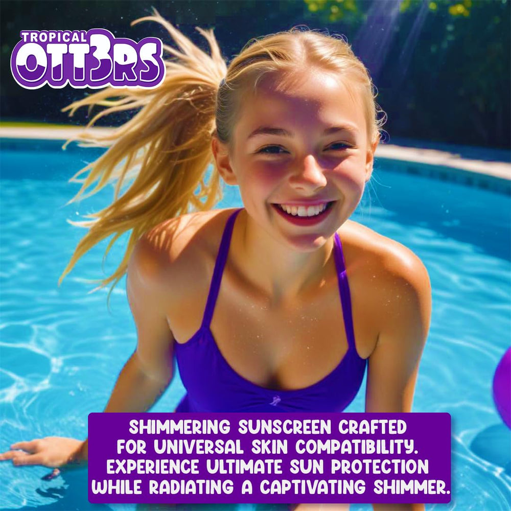 Made-in-USA label confirms quality and safety for families using Glitter Sunscreen.