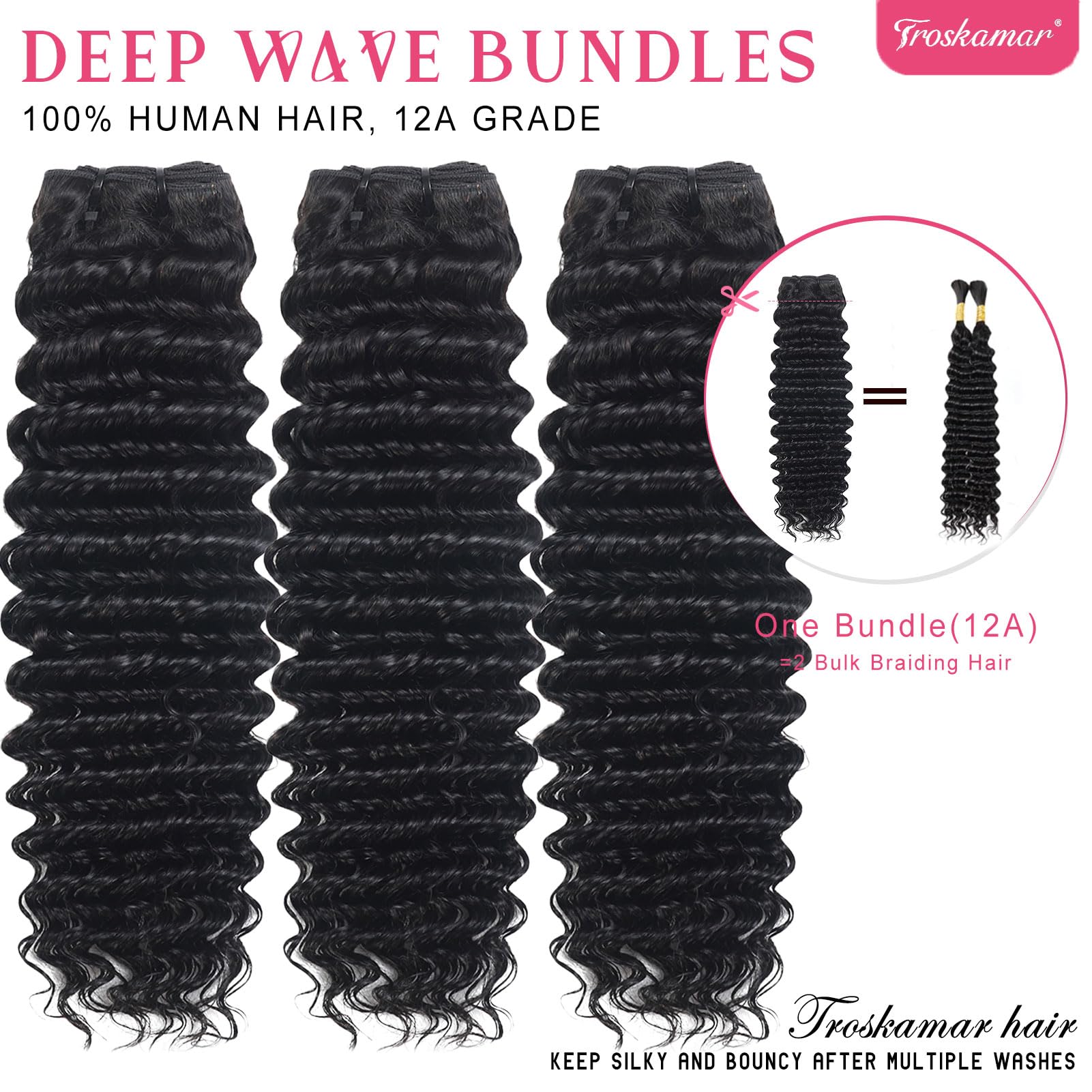 Troskamar Deep Wave 18 inch bundle texture for natural volume and bounce