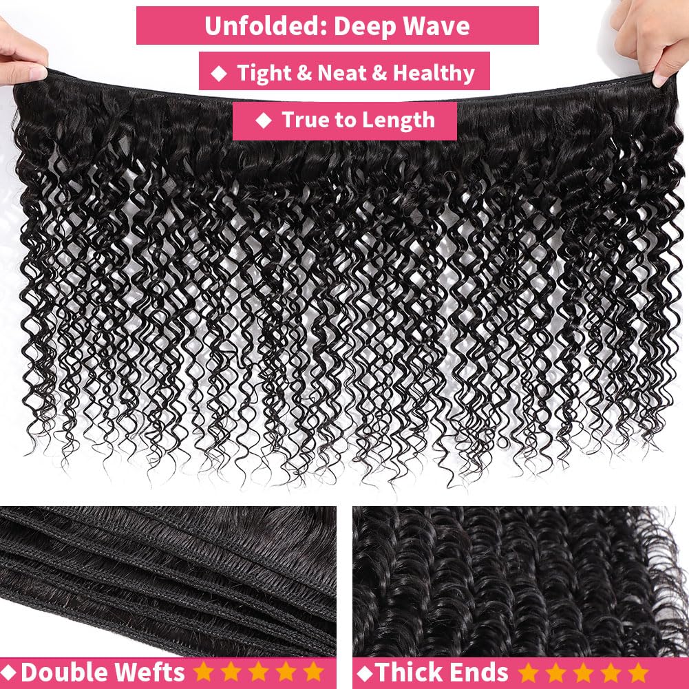 Troskamar Deep Wave 22 inch bundle demonstrates dramatic length and versatile styling options