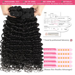 Troskamar Deep Wave weft closeup demonstrates sturdy double machine weave and smooth cuticle alignment