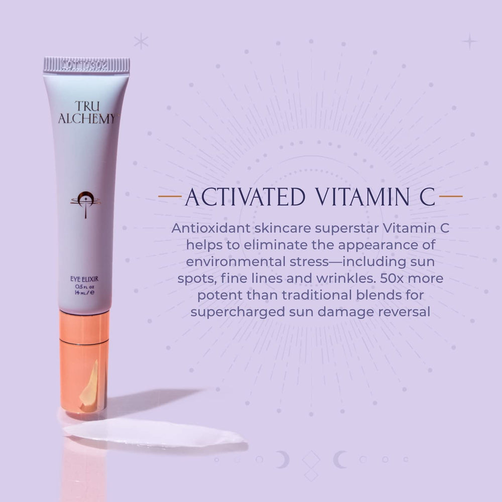 Tru Alchemy Eye Elixir caffeine and vitamin C visible texture close-up