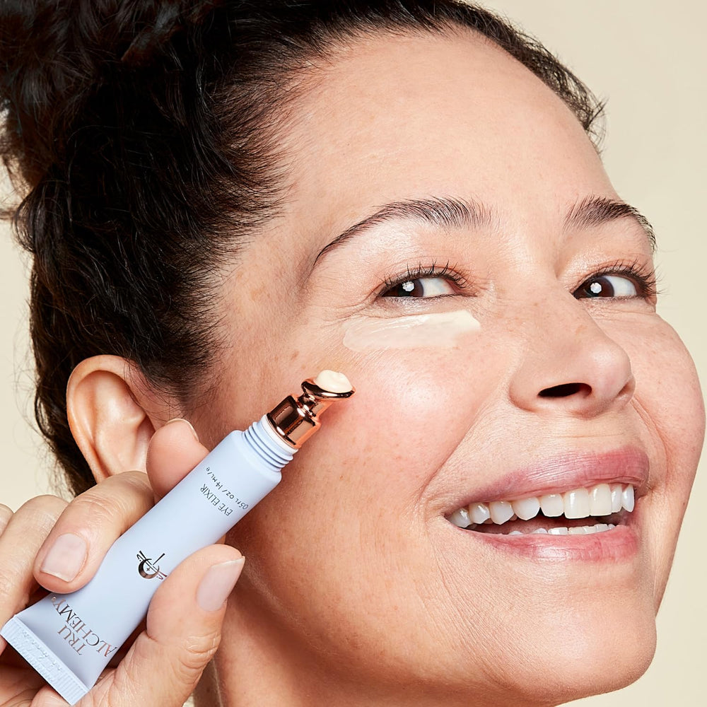 Tru Alchemy Eye Elixir Hyaluronix plump under-eye area close-up