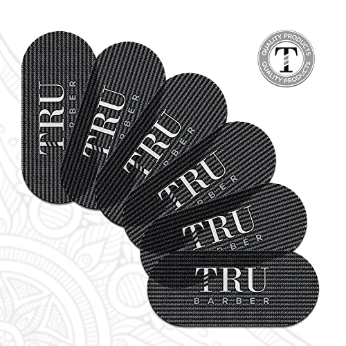TRU BARBER pinzas-pelo profesional-negro: sujeción estable para peinados precisos