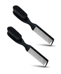 TRU BARBER Pro fading brush 2pcs bundle in-hand for quick fades