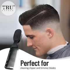 TRU BARBER PRO Fading Brush durable, lightweight design for comfortable sessions.