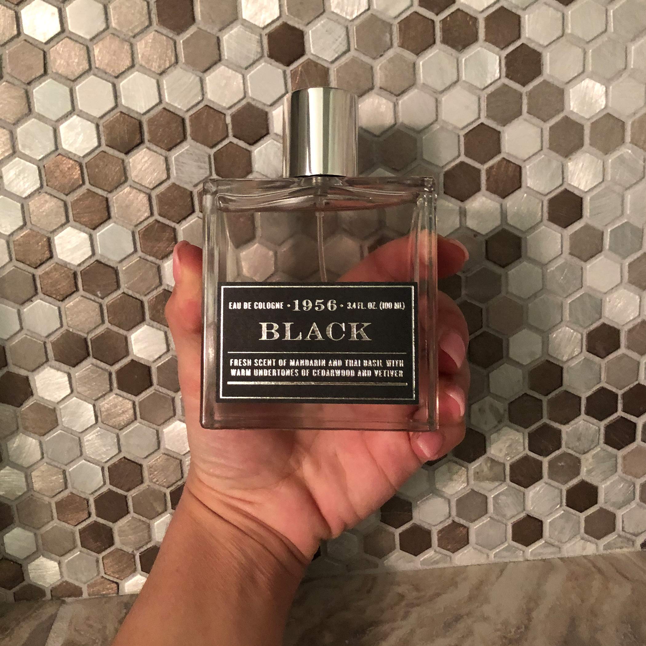 Tru Fragrance Beauty 1956 Black EDC label helps quick identification and shelf appeal.