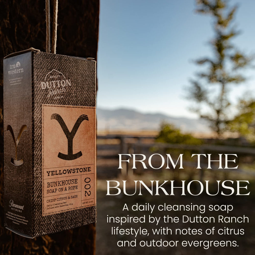 Tru Fragrance Beauty bunkhouse soap rope-hung ready for quick showers