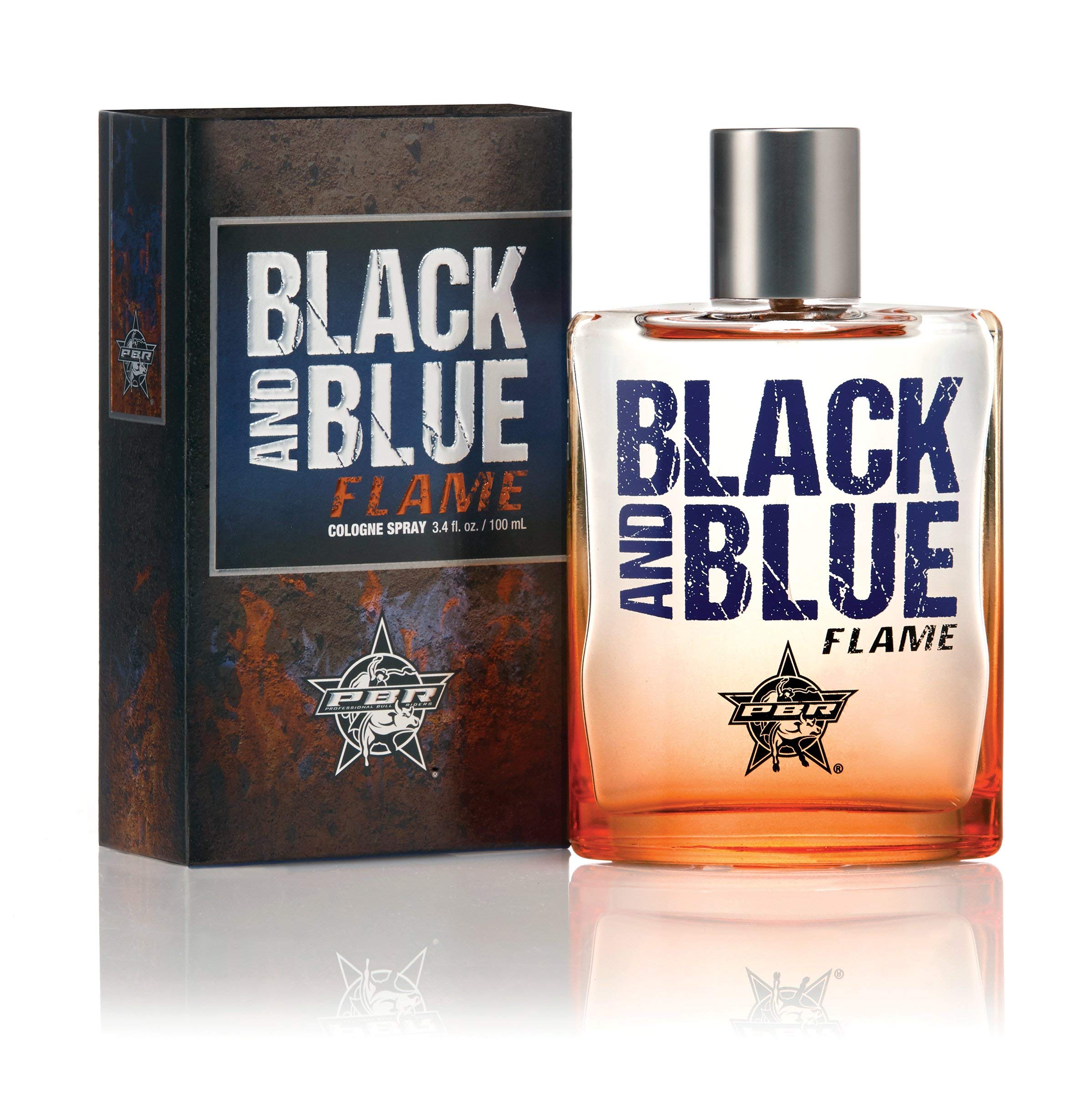 Tru Fragrance Beauty PBR Black Blue Flame bottle showcases bold, sporty fragrance ideal for daily wear.