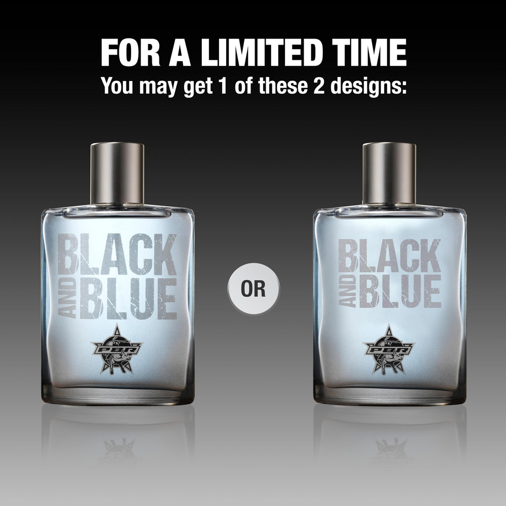 Tru Fragrance Beauty Tru Western PBR Black Blue bottle angle suggests versatile all-day wear
