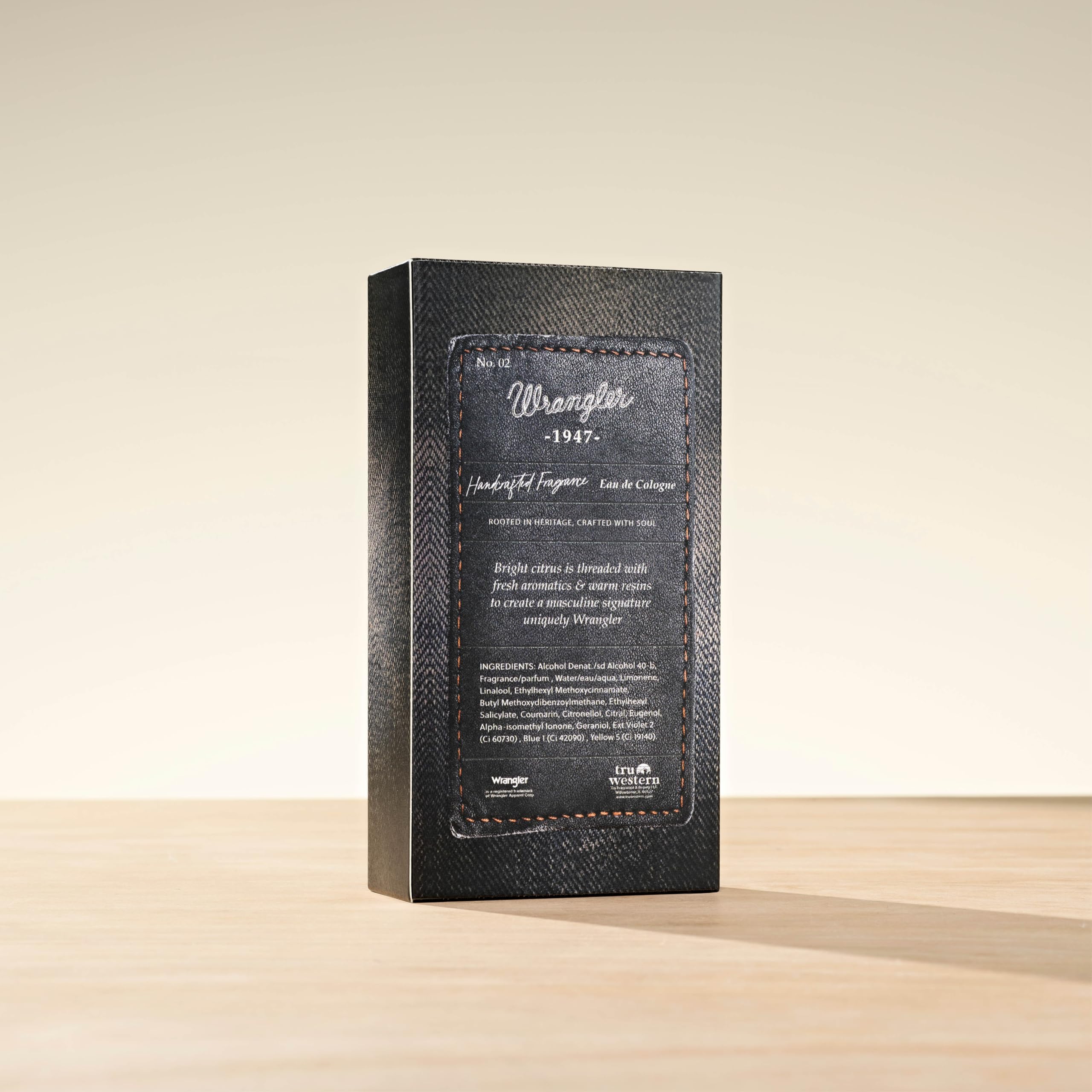 Bergamot splash in Wrangler 1947 offers crisp opening