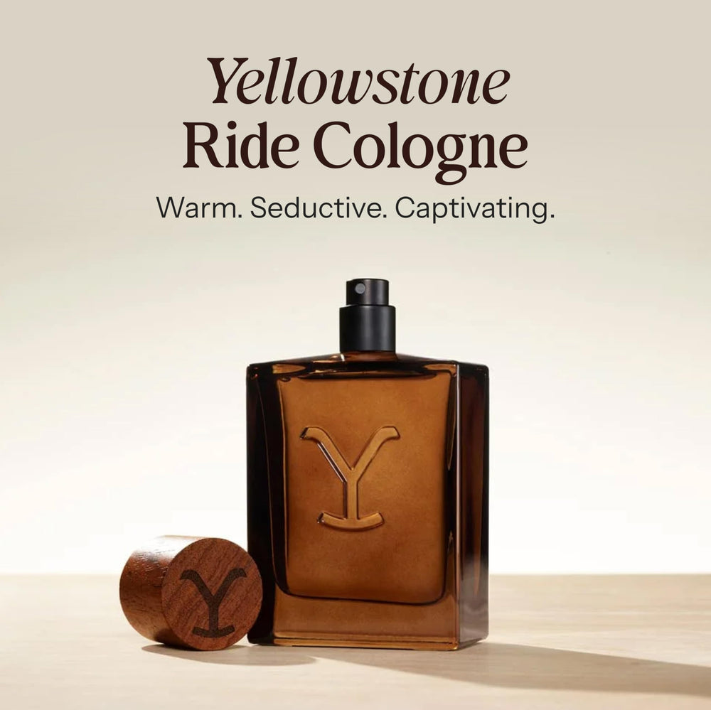 Tru Fragrance Beauty Yellowstone Ride bottle-cap closeup, highlighting top citrus note for instant refresh
