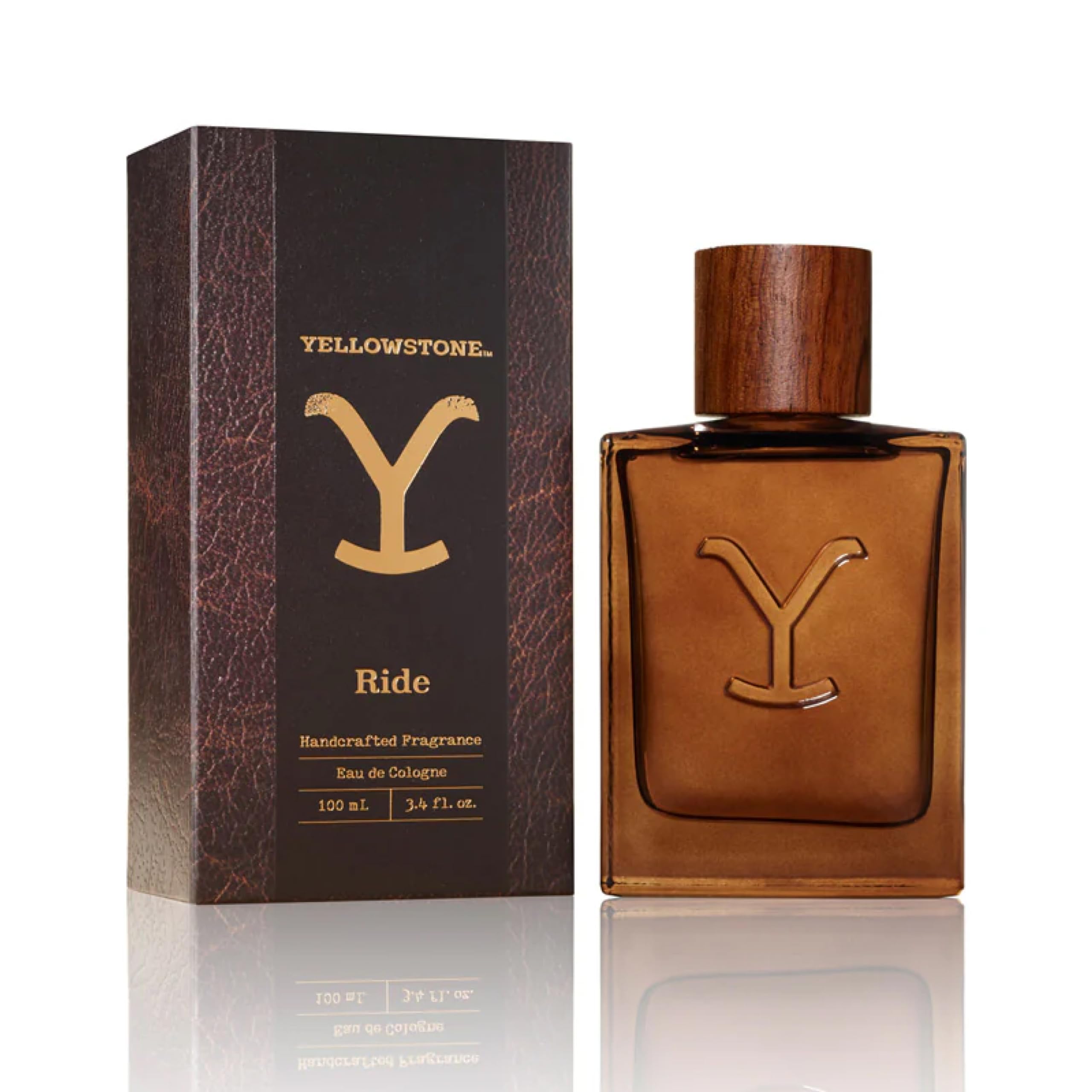 Tru Fragrance Beauty Yellowstone Ride bottle-front view, rugged, long-lasting scent for outdoor days