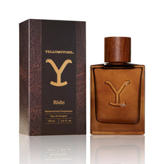 Tru Fragrance Beauty Yellowstone Ride bottle-front view, rugged, long-lasting scent for outdoor days