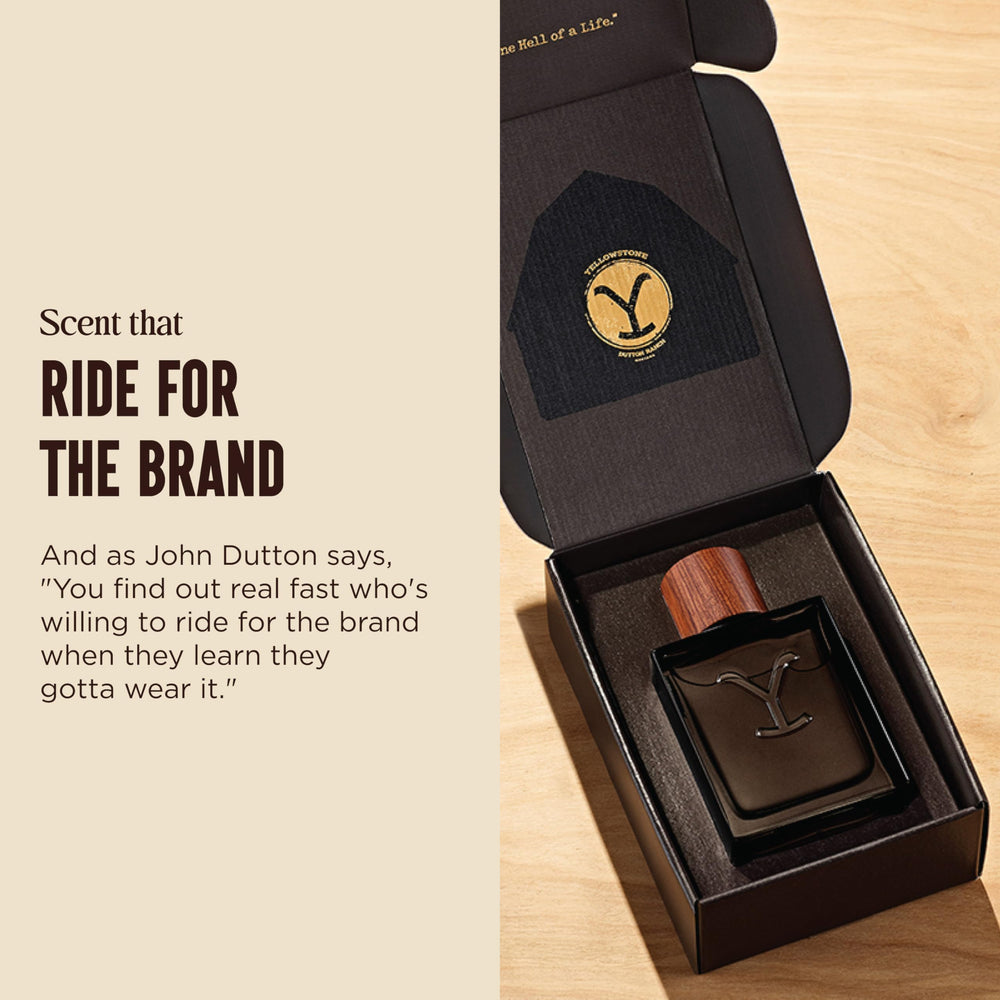 Tru Fragrance Beauty Yellowstone Ride Reserve blackened cedar note conveys rugged, premium appeal