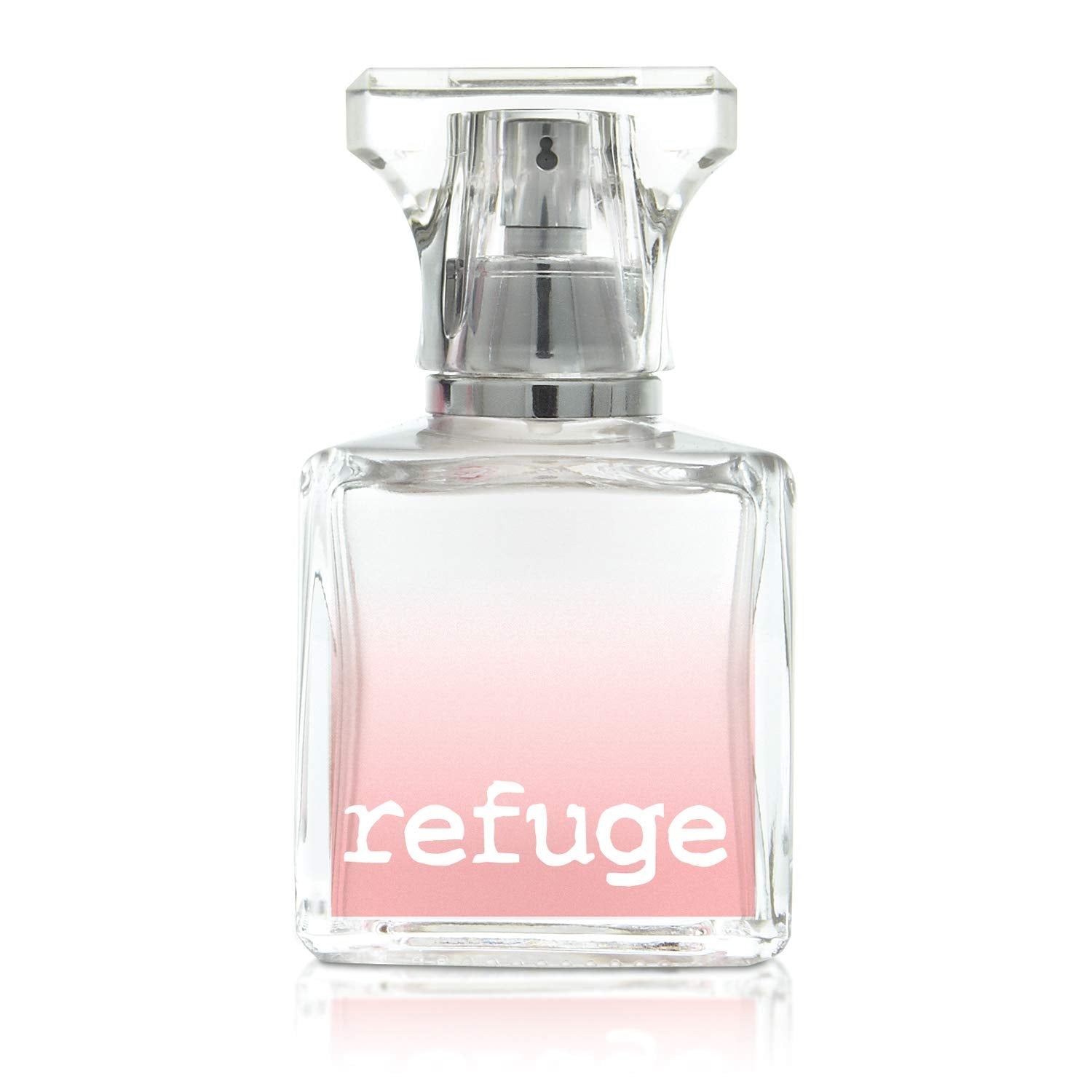Charlotte Russe Refuge open bottle highlights spray nozzle for easy daily application.