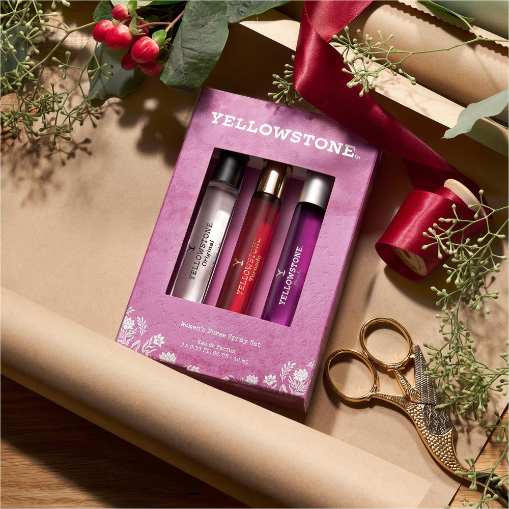 Tru Fragrance Beauty Yellowstone Dusk bottle for evening allure