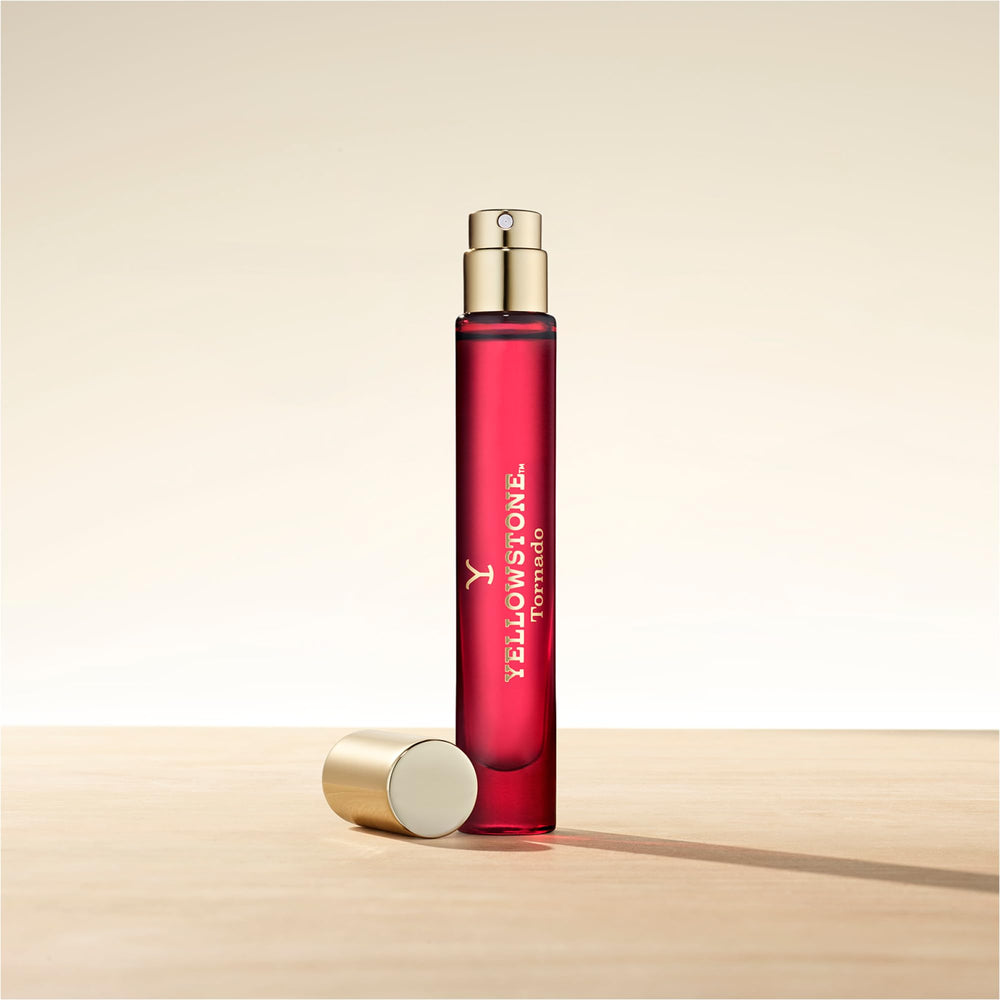 Yellowstone Tornado bottle in purse scene for discreet, sensual access.