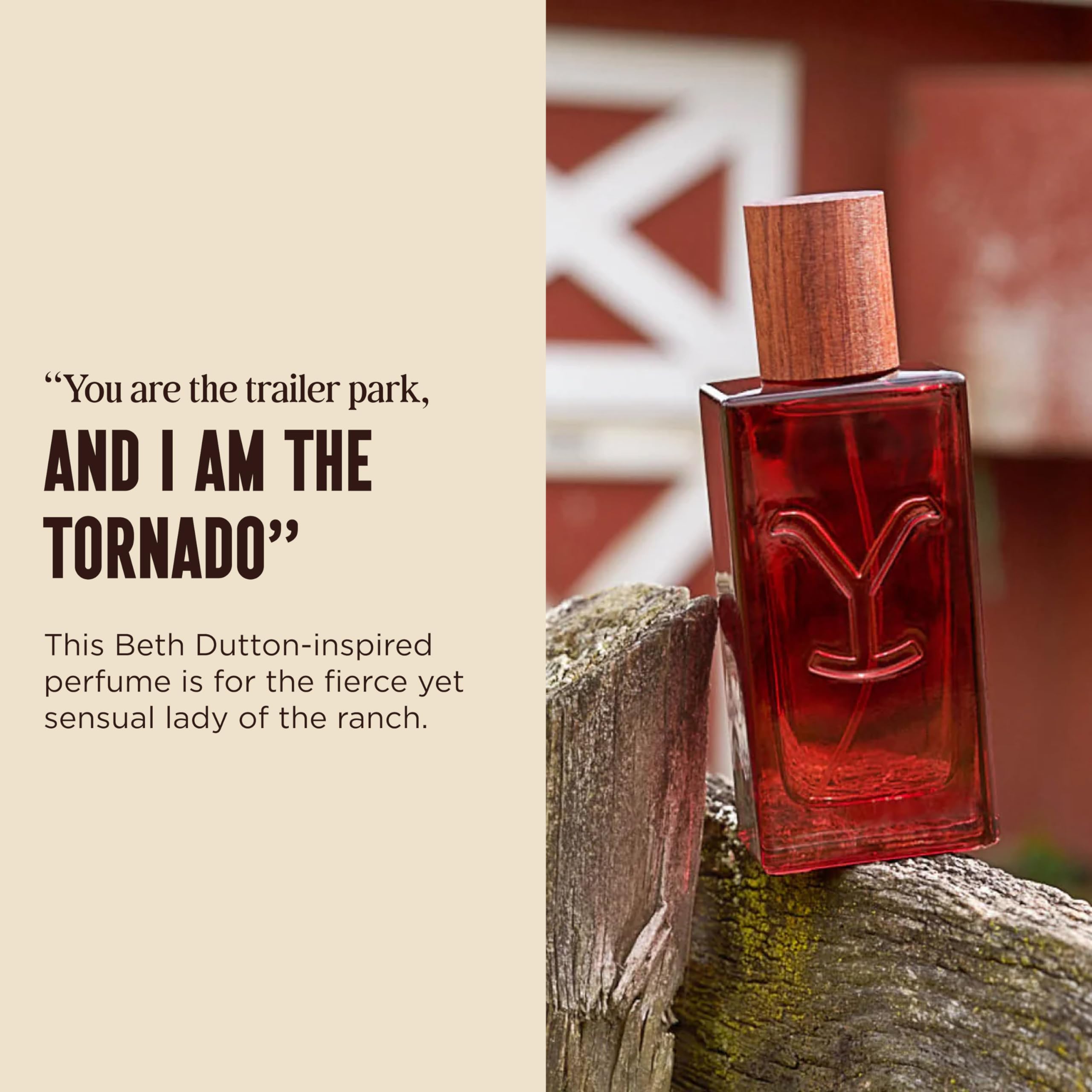 Model applying Yellowstone Tornado suggests an evening out with a sensual Western vibe.