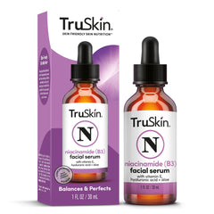 TruSkin Niacinamide Serum bottle focus for daily hydration and balance