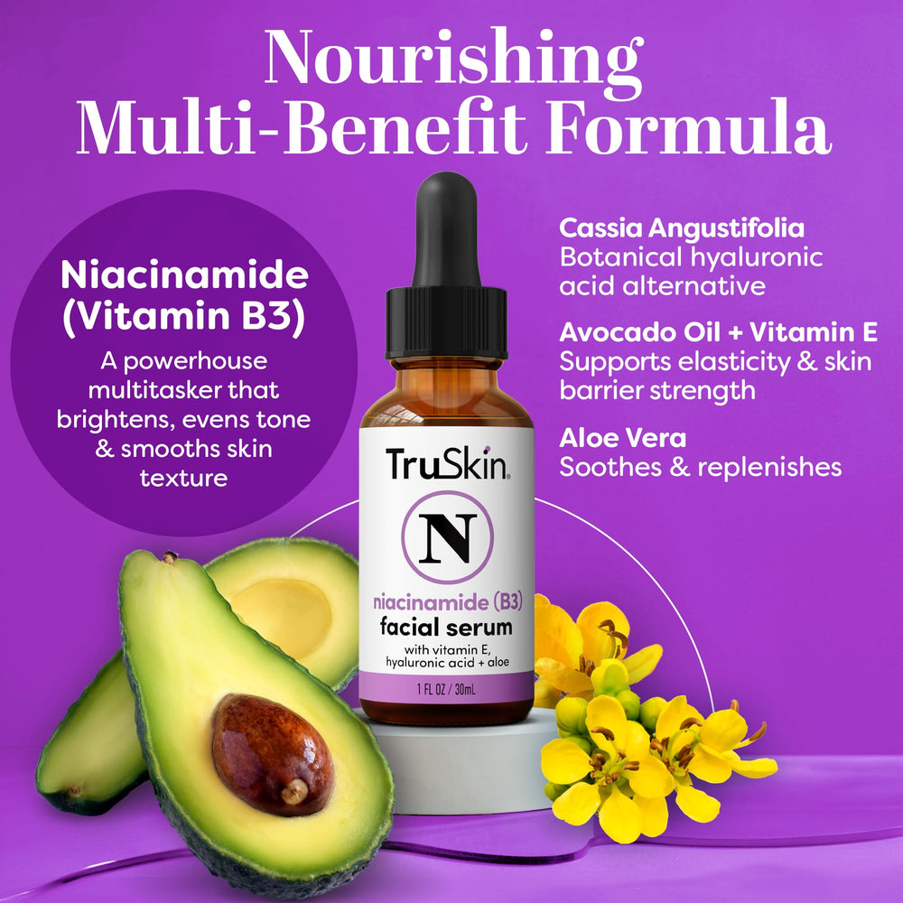 TruSkin Niacinamide Serum dropper close-up for precise application