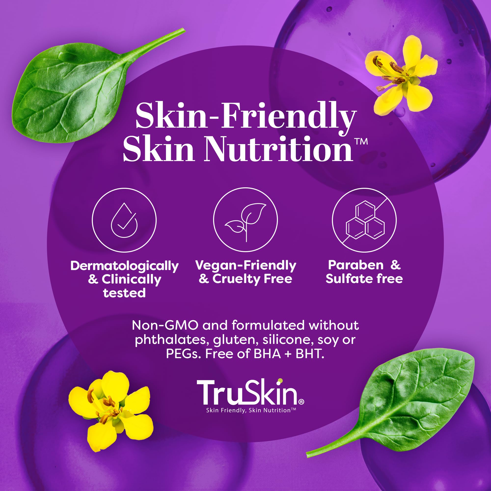 TruSkin Niacinamide Serum USA-made packaging communicates cruelty-free