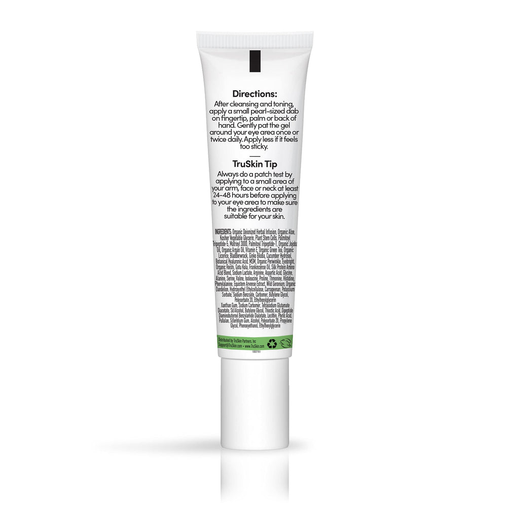TruSkin Peptide Eye Gel lifestyle scene suggesting refreshed under-eye routine