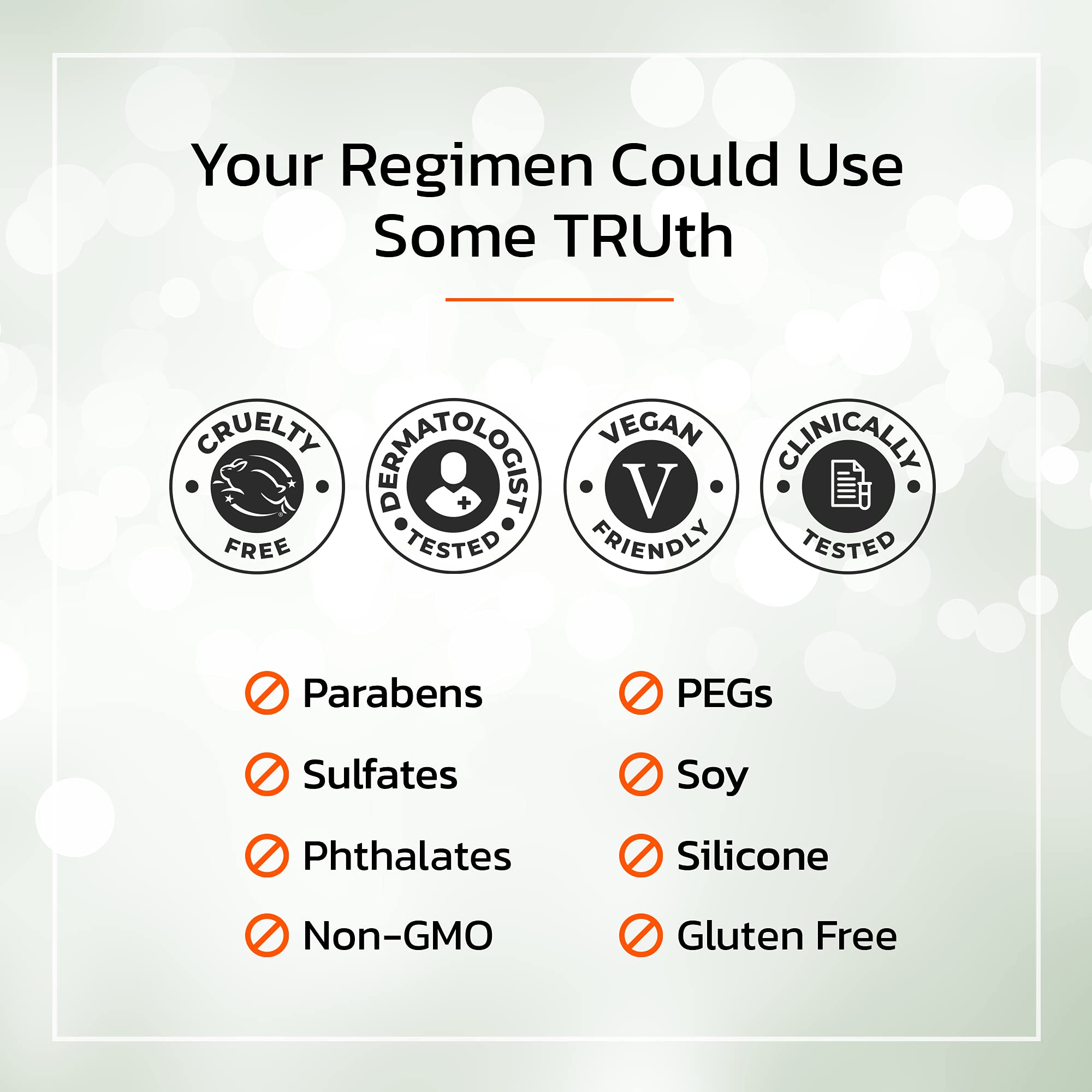TruSkin Peptide Eye Gel packaging with cruelty-free claim visible