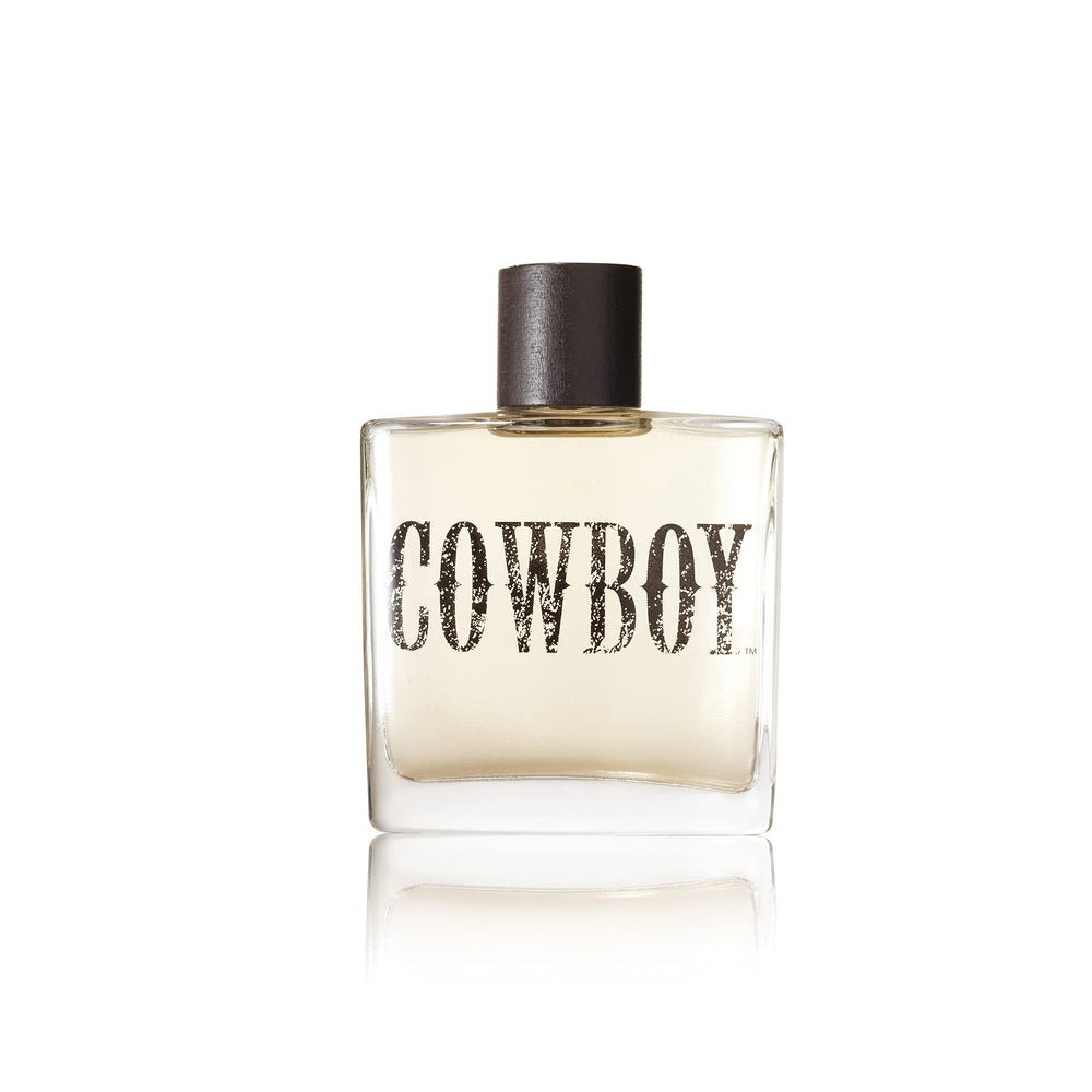 Tru Western Cowboy Cologne wood-grain box packaging signals gift-ready presentation.