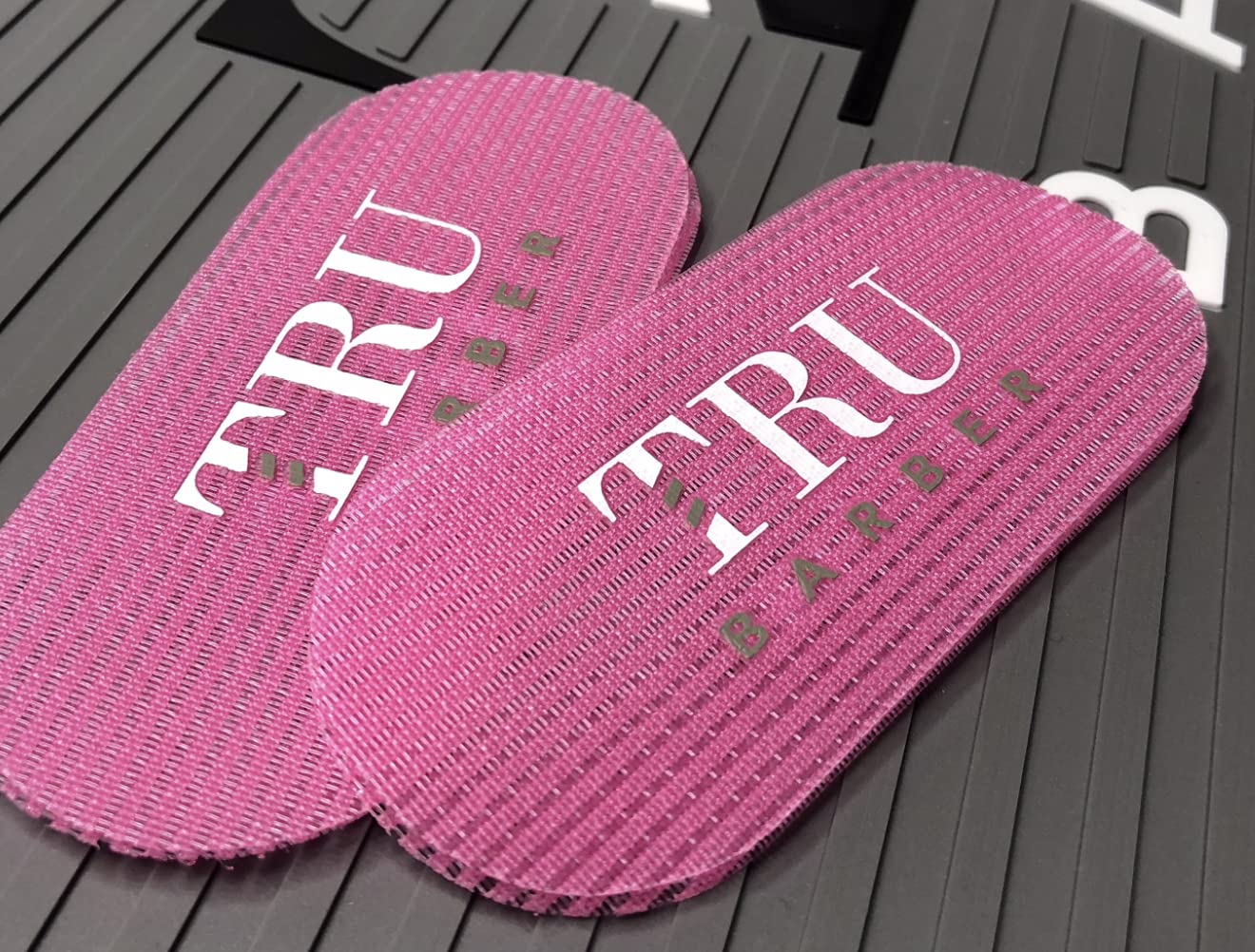 TRU BARBER Hair Grippers during cutting and makeup application.