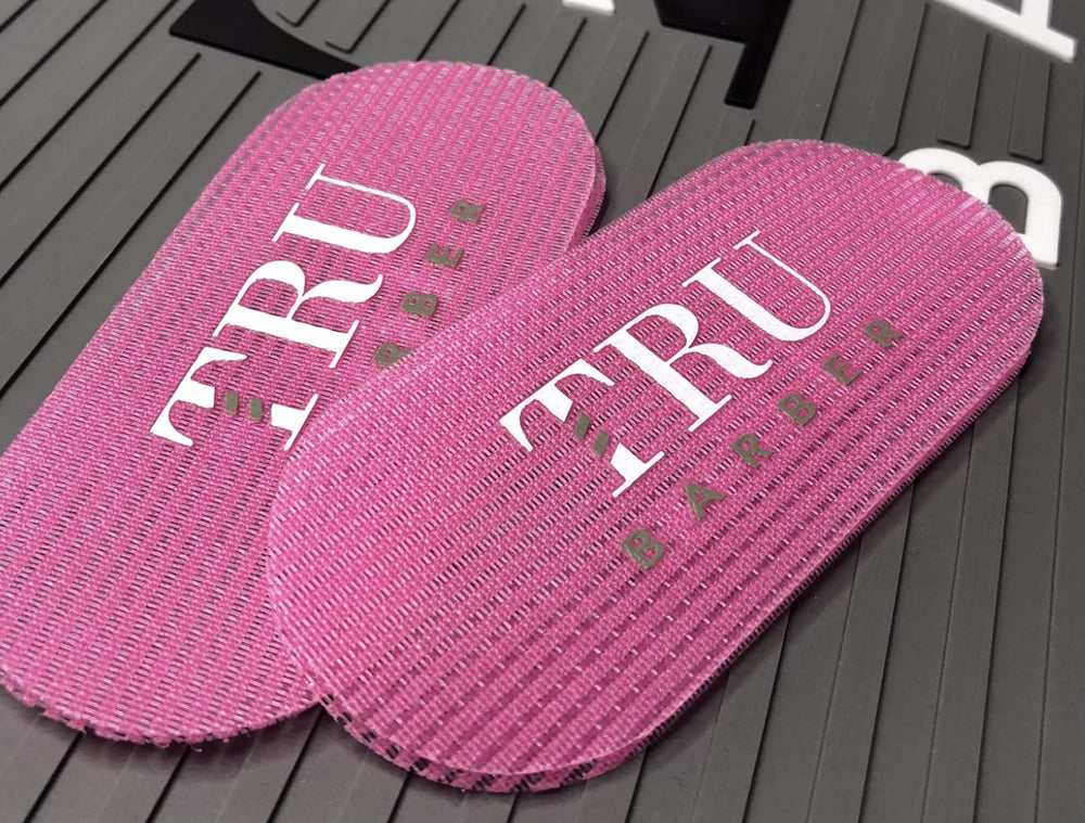 TRU BARBER Hair Grippers during cutting and makeup application.