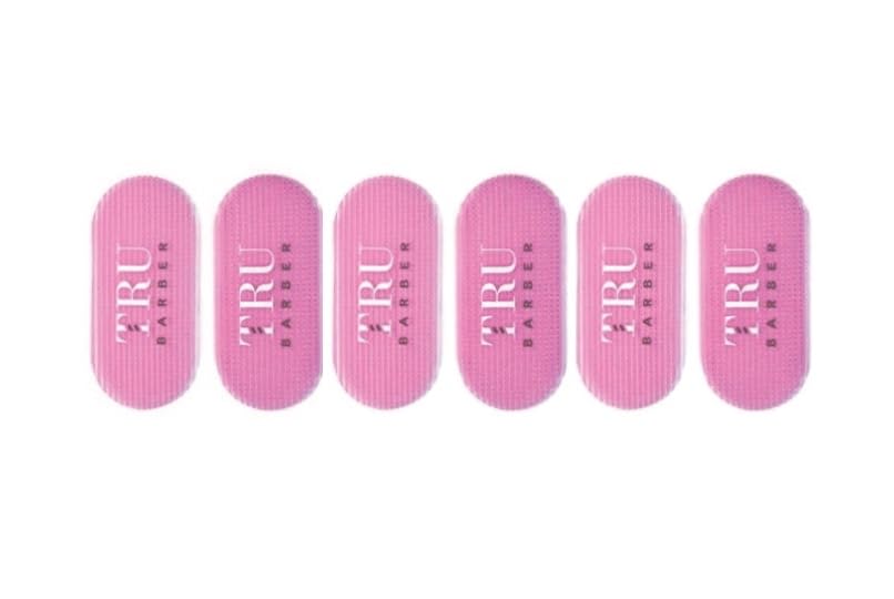 TRU BARBER Hair Grippers pink pack provide secure hold during styling.