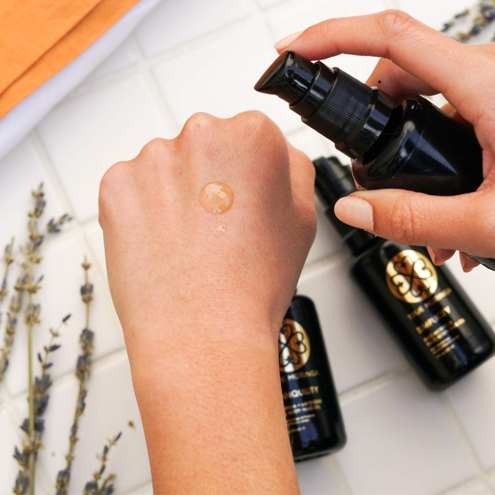True Moringa Oil face-application demonstrates lightweight absorption for smooth, balanced skin.